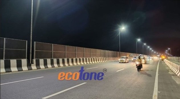 sound absorbing noise barrier wall