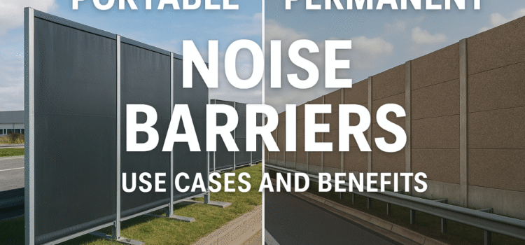 portable noise barriers and permanent noise barriers