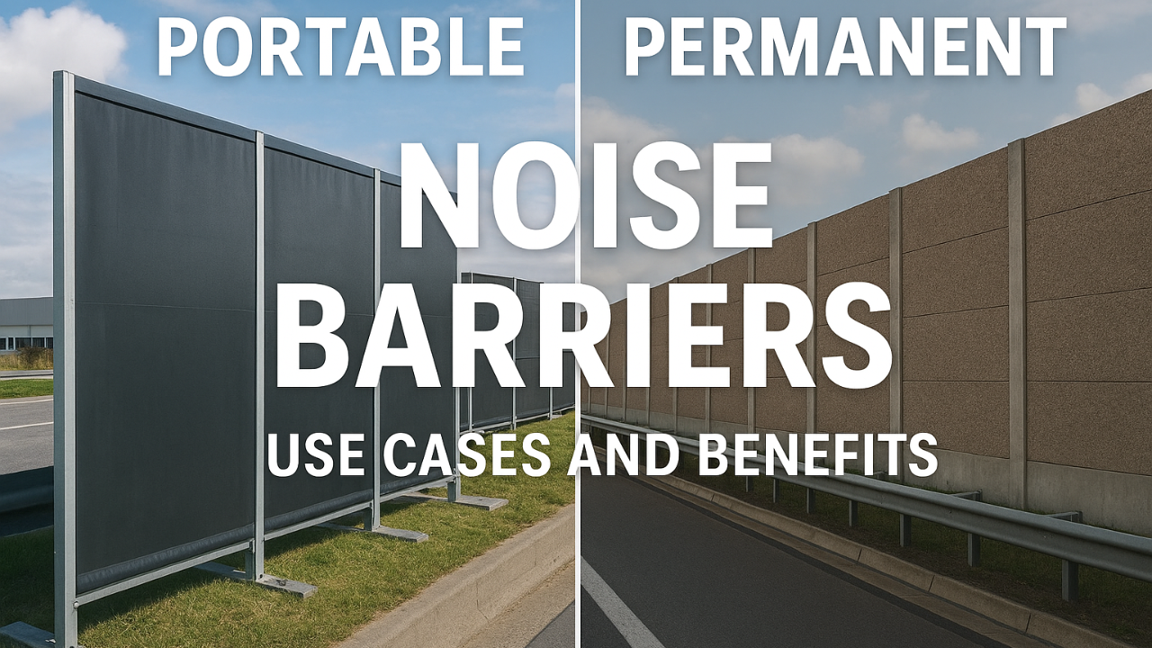 portable noise barriers and permanent noise barriers