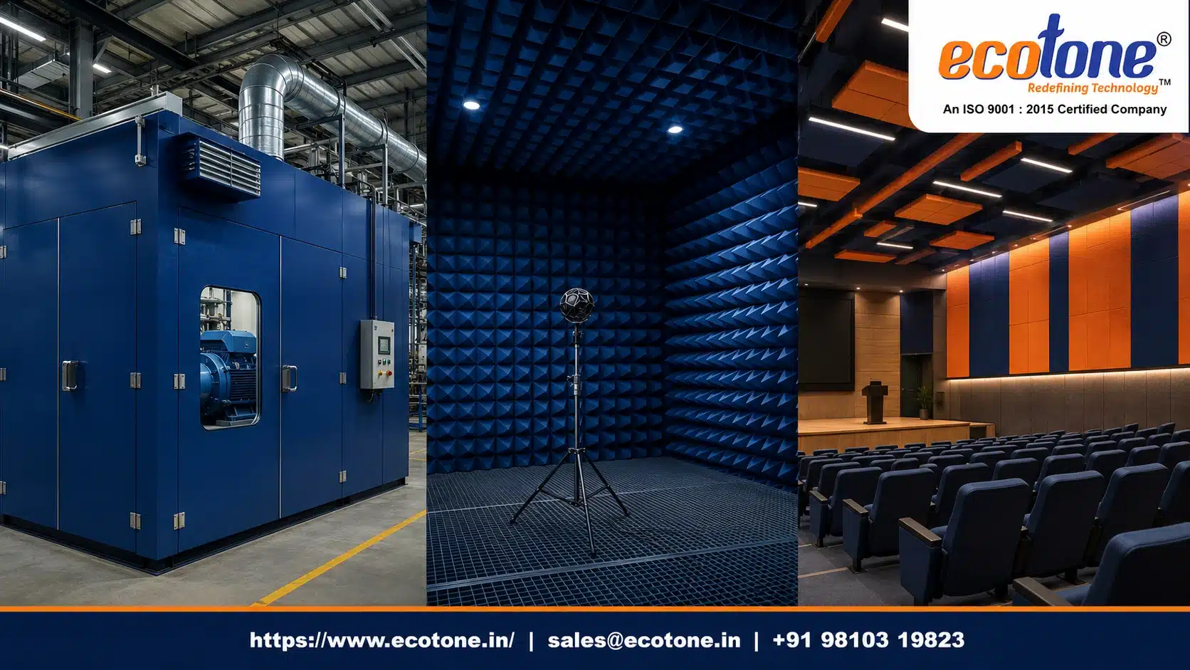 Acoustic Product Manufacturers, Top Acoustic Manufacturers India, Industrial Acoustic Solutions, Acoustic Engineering Company, Ecotone Systems, Noise Control Manufacturers India