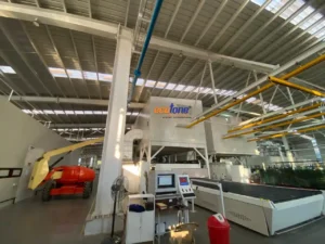 Acoustic enclosure installed for glass blower machinery at FG Glass Industries Pvt. Ltd., Taloja, Maharashtra