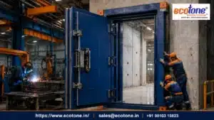 blast resistant door, blast resistant door manufacturing process, steel box section blast door, fully welded blast door fabrication, blast resistant doors, blast proof door, blast door manufacturing, blast door fabrication, steel blast door, industrial blast doors, blast resistant door manufacturer, blast protection doors, blast door construction, heavy duty blast doors, blast resistant steel doors