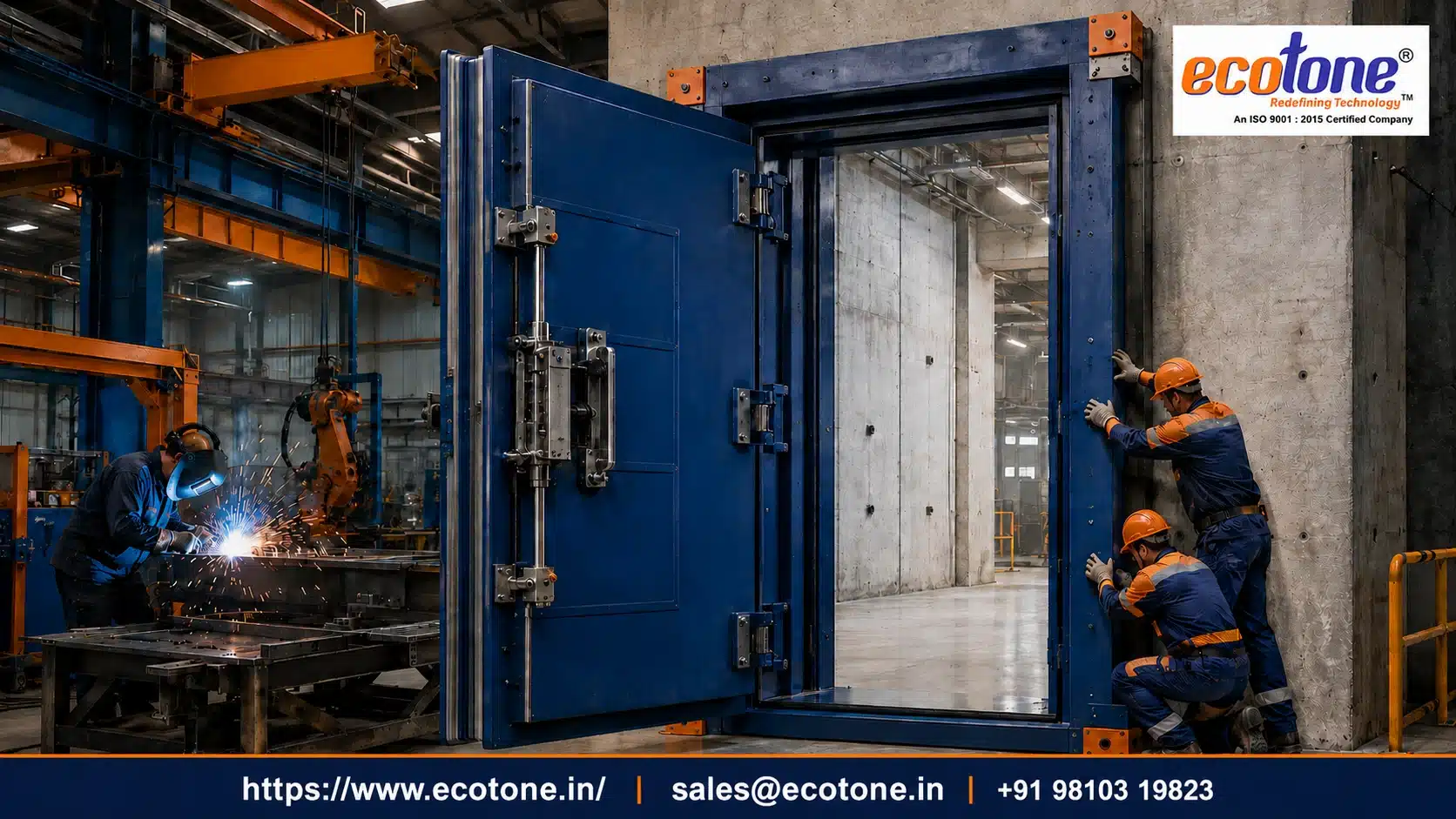 blast resistant door, blast resistant door manufacturing process, steel box section blast door, fully welded blast door fabrication, blast resistant doors, blast proof door, blast door manufacturing, blast door fabrication, steel blast door, industrial blast doors, blast resistant door manufacturer, blast protection doors, blast door construction, heavy duty blast doors, blast resistant steel doors