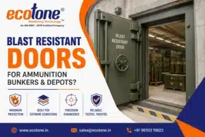 blast resistant doors ammunition bunker, ammunition depot blast door, military bunker blast door