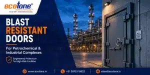 blast resistant doors petrochemical complex, blast doors industrial complex, petrochemical plant safety doors