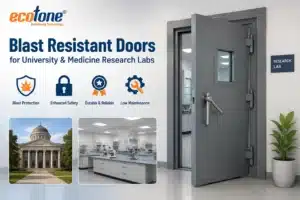 blast resistant doors university lab, blast door medicine research facility, laboratory blast door safety