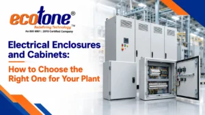electrical enclosures, electrical cabinets, industrial electrical enclosures, how to choose electrical enclosure, IP rated enclosures, metal vs plastic enclosures, plant electrical cabinets, control panel enclosures, industrial enclosure selection, Ecotone Systems