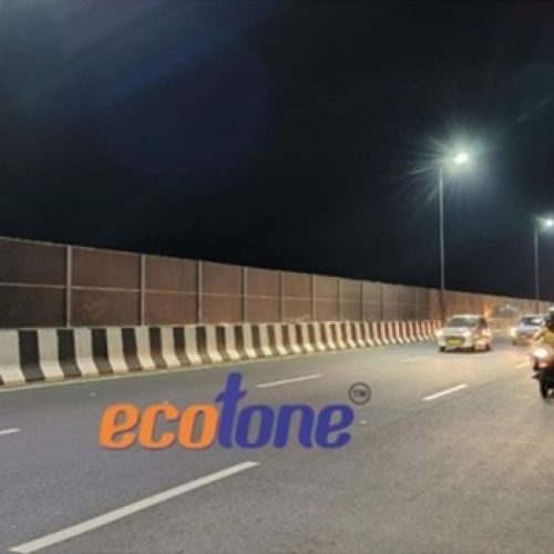 sound absorbing noise barrier wall